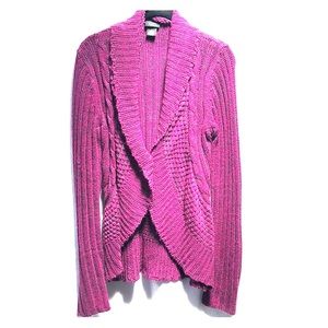 Rue21 Purple‎ and Gray Sweater Cardigan